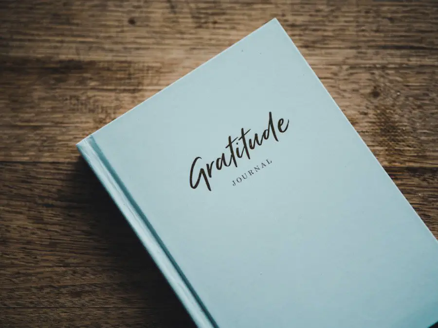 Picture of a gratitude journal